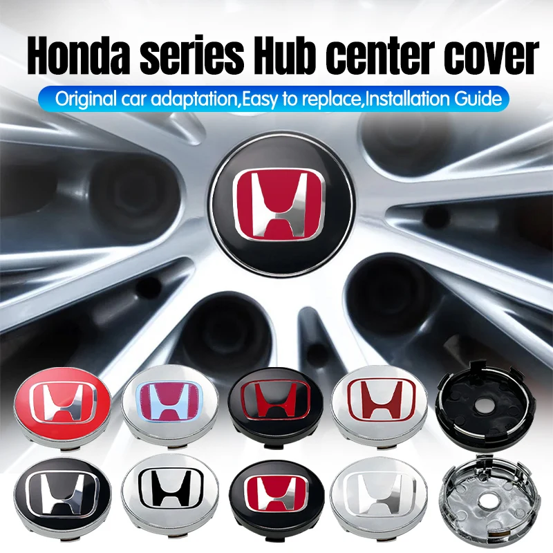 60MM Car Wheel Center Hubcaps Sticker Decals for Honda Fit Jazz City Civic Inspire Accord HRV CRV Odyssey Jade Pilot Accessories