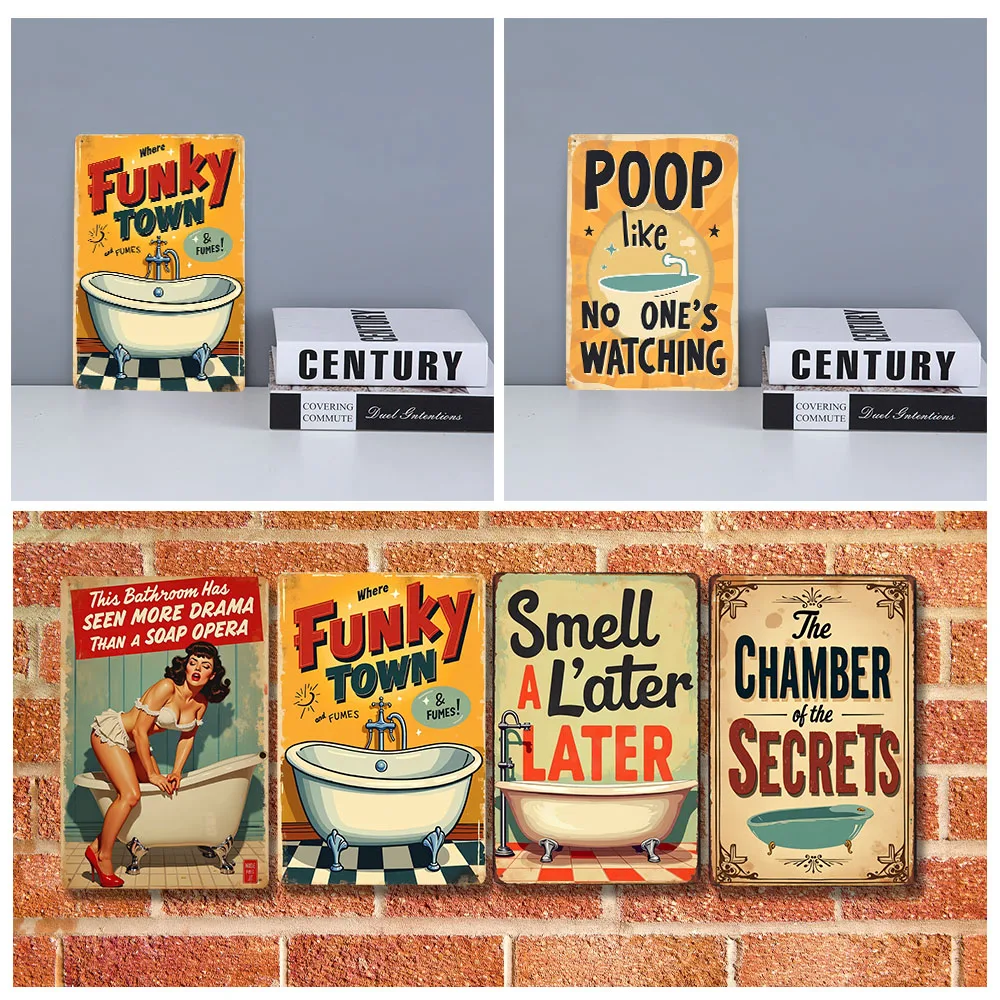 Забавные правила ванной комнаты, винтажный металлический знак, ретро украшение для дома, туалет, настенный художественный декор, идея подарка