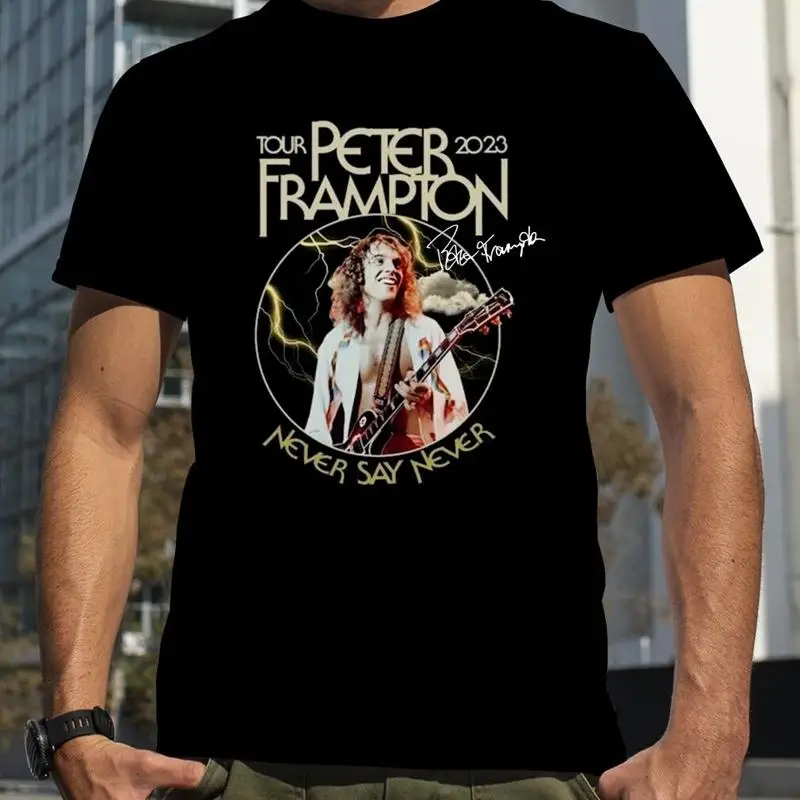 Vtg Peter Frampton Live Heavy Cotton Black Full Size T Shirt J487