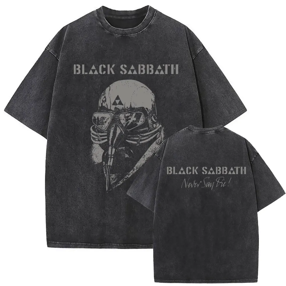 

Heavy Metal Rock Band Black Sabbath Tour Washed T-shirt Ozzy Osbourne T Shirts Summer Men Women Gothic Vintage Oversized Tshirt