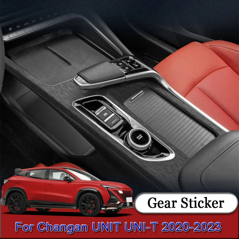 

Fit For Changan UNIT UNI-T 2020-2023 Car Gear Panel Sticker Gear Box Protective Film Carbon Fiber Black Car Interior Sticker