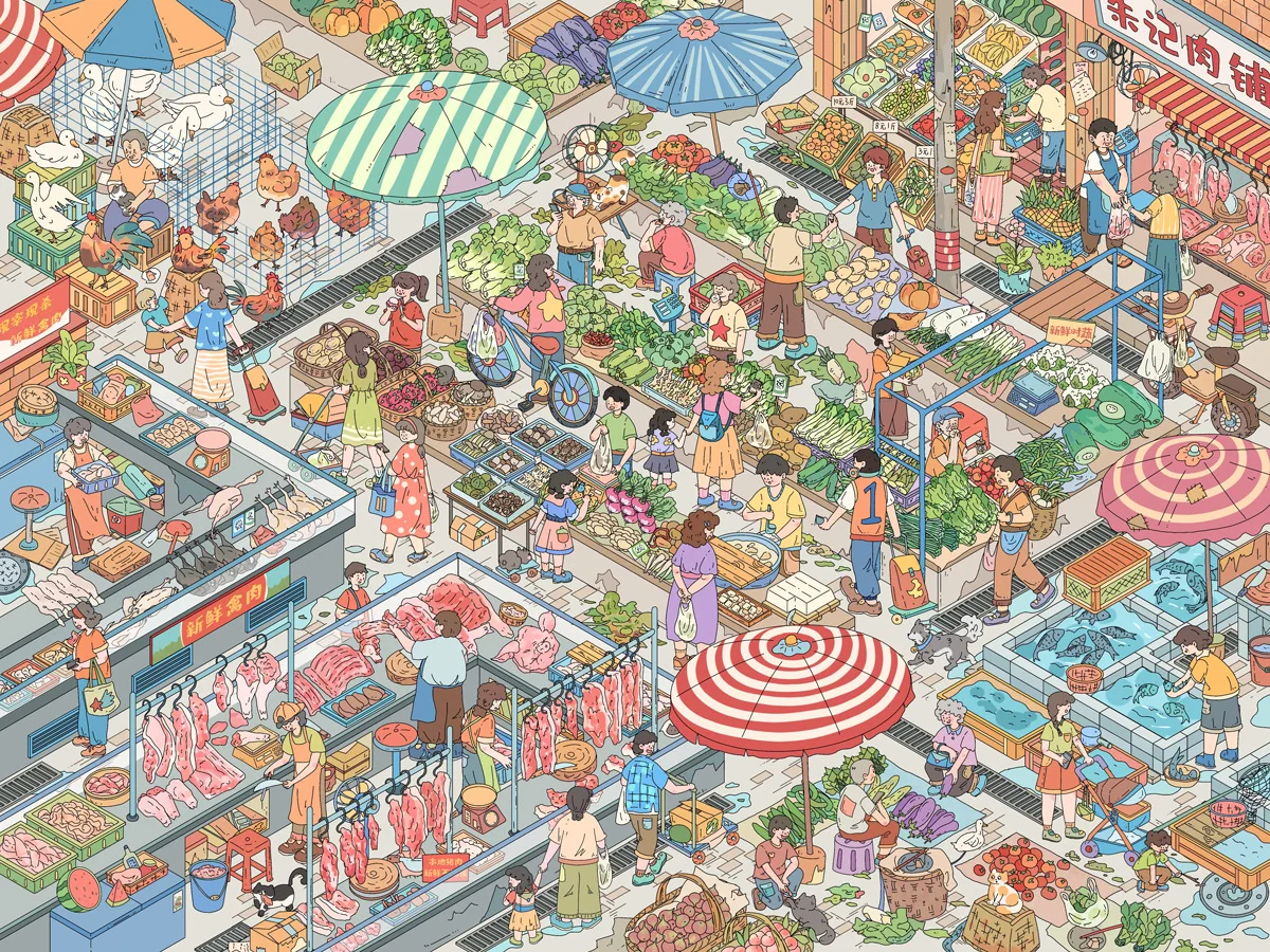 プラスサイズ カワイイ 3D ストリートビュー 漫画 ミニチュア シーン ステッカー DIY 手作り スクラップブック ステッカー