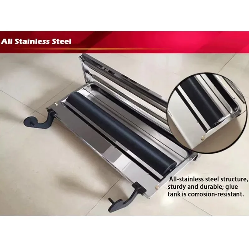 53cm Hand Operated Glue Applicator Stainless Steel Wallpaper Brush Machine Professional Tool