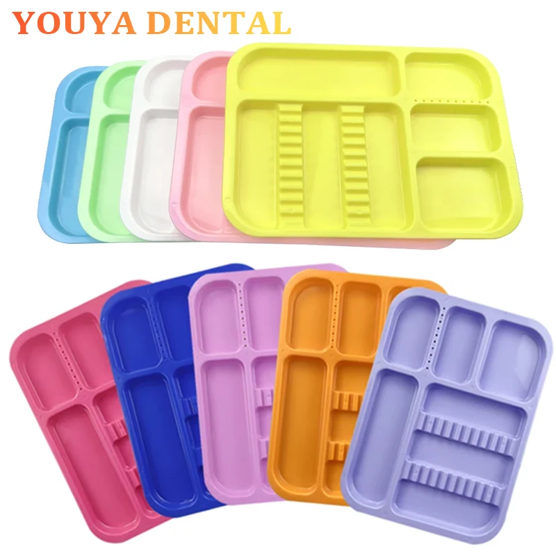

Dental Instrument Tray Separate Tray Autoclavable Dental Tray Plastic Divided Split Trays for Medical Tattoo Dentistry Tools 1Pc