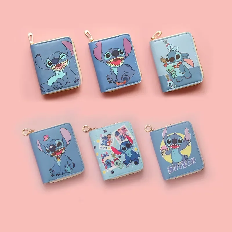 Wholesale Kawaii Disney Stitch Wallet Children Lilo and Stitch Coin Purse Birthday Gift Anime Figures Tote Bag Handbag Girl Gift