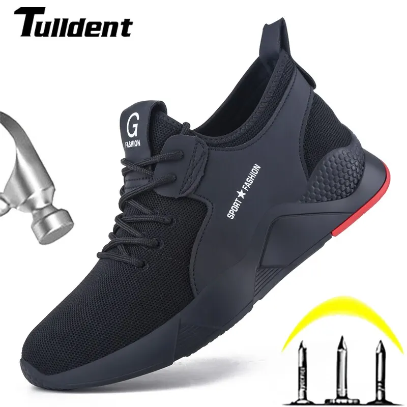 Steel Toe Work Safety Shoes Men Women Work Sneakers Breathable Lightweight Indestructible Shoes Men Safety Shoes