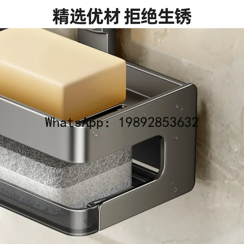 b2 bathroom suction cup soap box wall mounted non perforated soap box household bathroom drain sponge