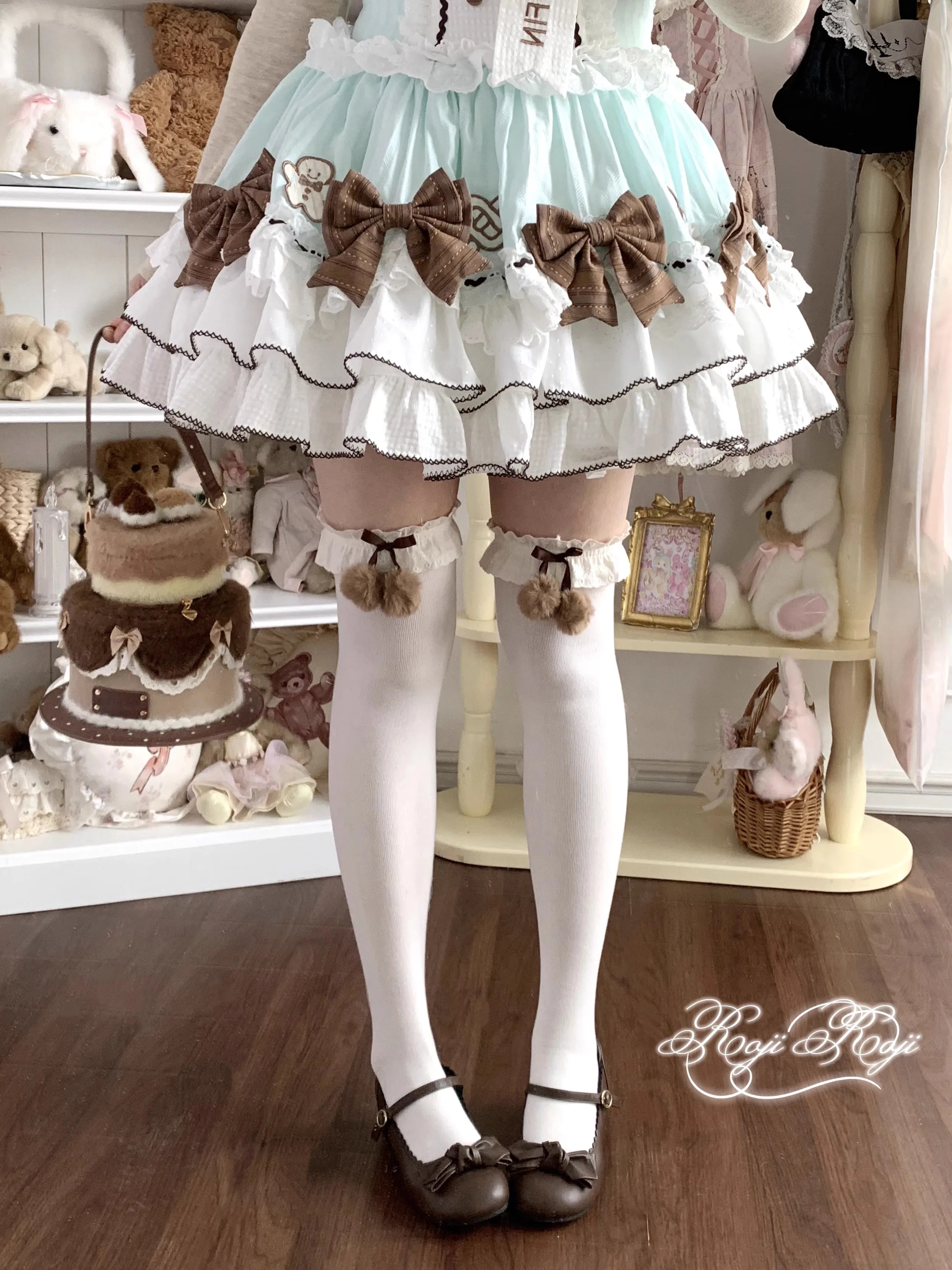 Japanse Zoete Lolita Furball Kant Katoenen Sokken JK Meisje Harajuku Boog kniekousen Vrouwen Herfst en Winter Warme Stapel Sokken