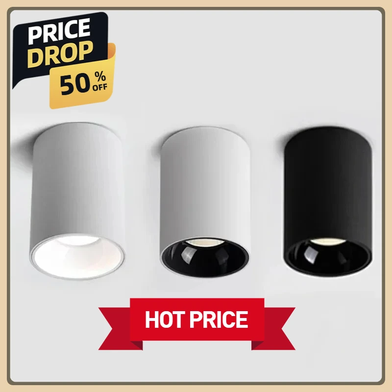 

7W/10W/12W/15W/18W/20W/24W30W 85-265V Surface Mounted LED Round COB Ceiling Bulbs Lamp Downlight Home Lighting