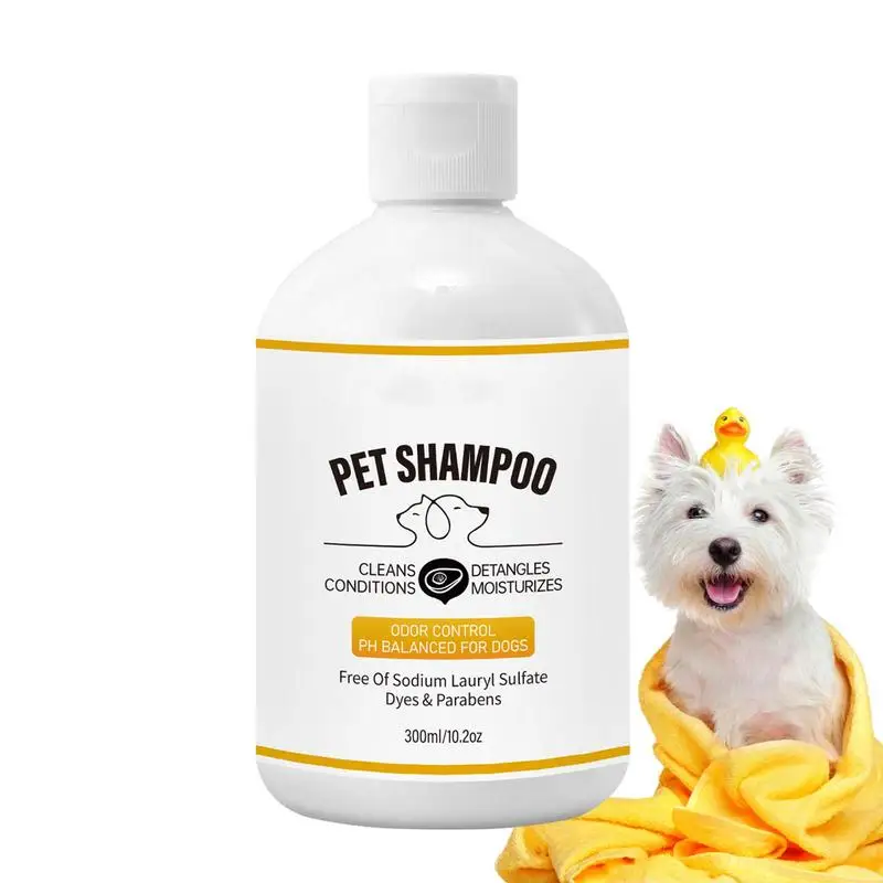 300ml Dog Shampoo Conditioner Shampoo for Itchy Skin Relief Pet Cleaning Solution Soothes Itchy Skin Pet Bathing Shampoo