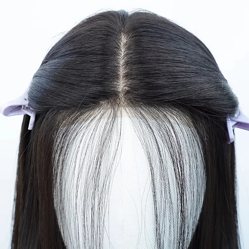 Silky Straight Silk Base Wigs 100% Human Hair 180% Density Silk Base Human Hair Wig with Baby Hair For Women