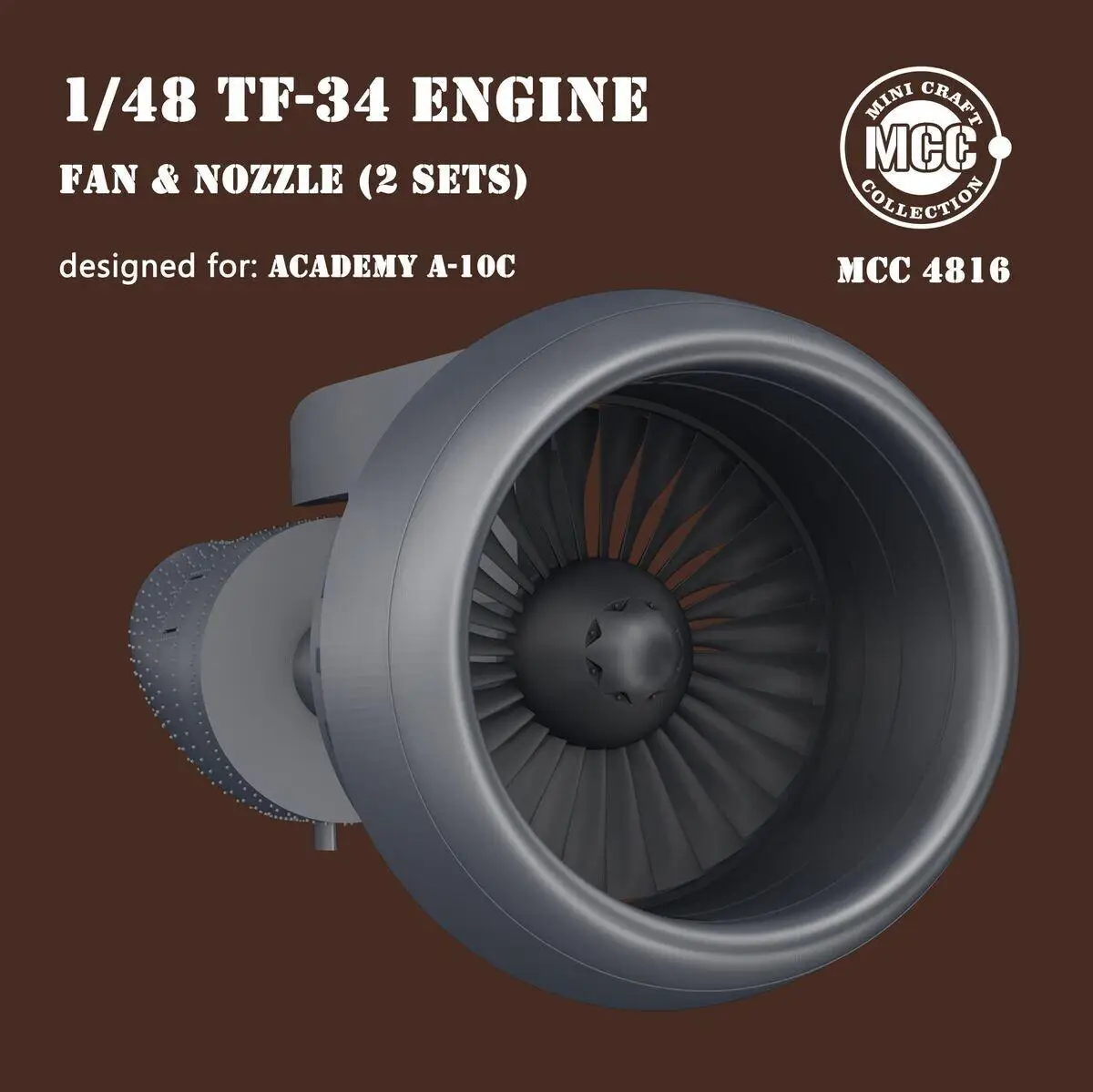 MCC 4816 1/48 TF-34 Engine Fan & Nozzle (2 pcs) For Academy A-10C