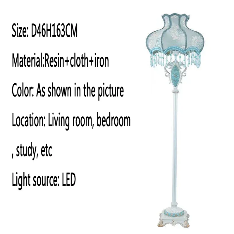FAIRY European Floor lamp Luxurious Living Room Bedroom Study Villa Hotels LED Warm Creativity Floor lamp next to sofa image 5