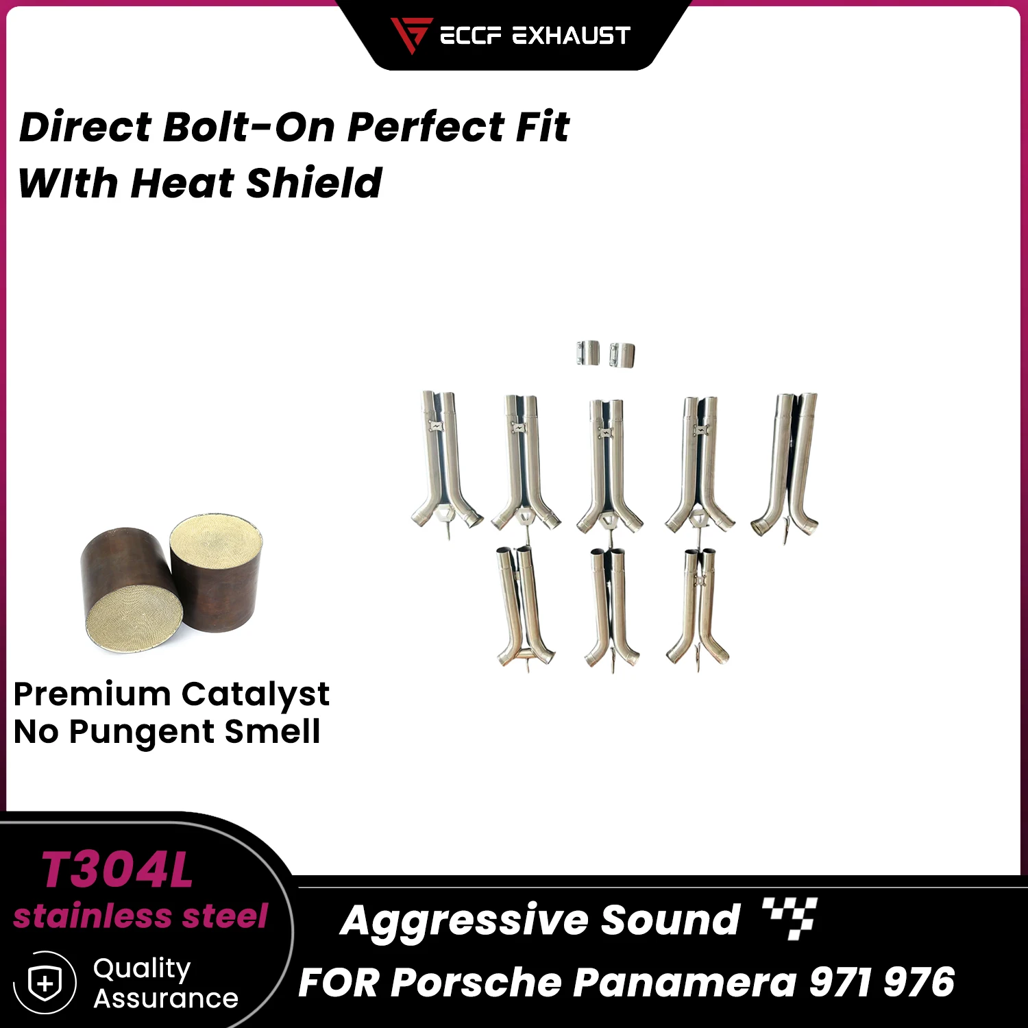 

Sporty Performance Midpipe Upgrade for Porsche Panamera 971 976 Direct Fit Replacement with Sport Sound