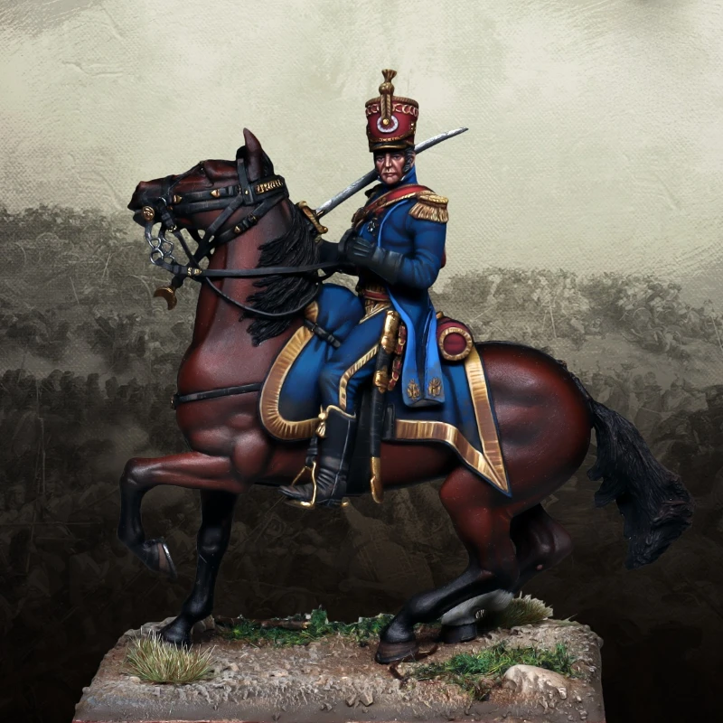 1/32 Scale 54mm Die-Cast Resin Figure Model Kit Captain Gaetan Joseph Prosper Hobby Miniature Toys Unassembled Unpainted Diorama