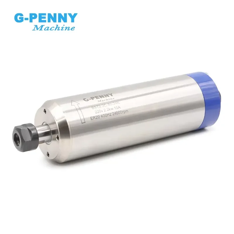 

G-penny 2.2KW ER20 Bullet Type Water Cooled Spindle Motor 220V/380V CNC with 4 Bearings