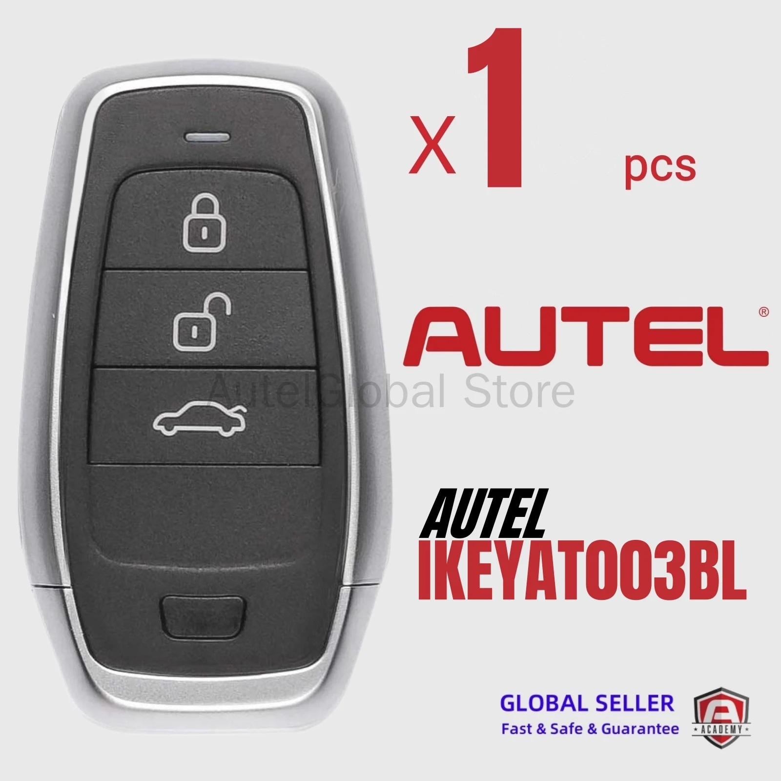 

1PCS Autel IKEY IKEYAT003BL AT003BL Universal Smart Remote Key 3 Buttons For Autel Smart Key For KM100 IM508 IM608 KM100E