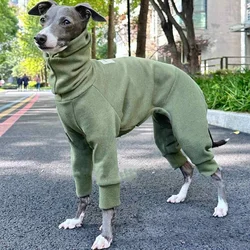 Spring Winter Velvet Four Leg Sweatshirt for Huibit Autumn Warm Green Coat for Bedlington Italy Greyhound Coffee Black Pajamas