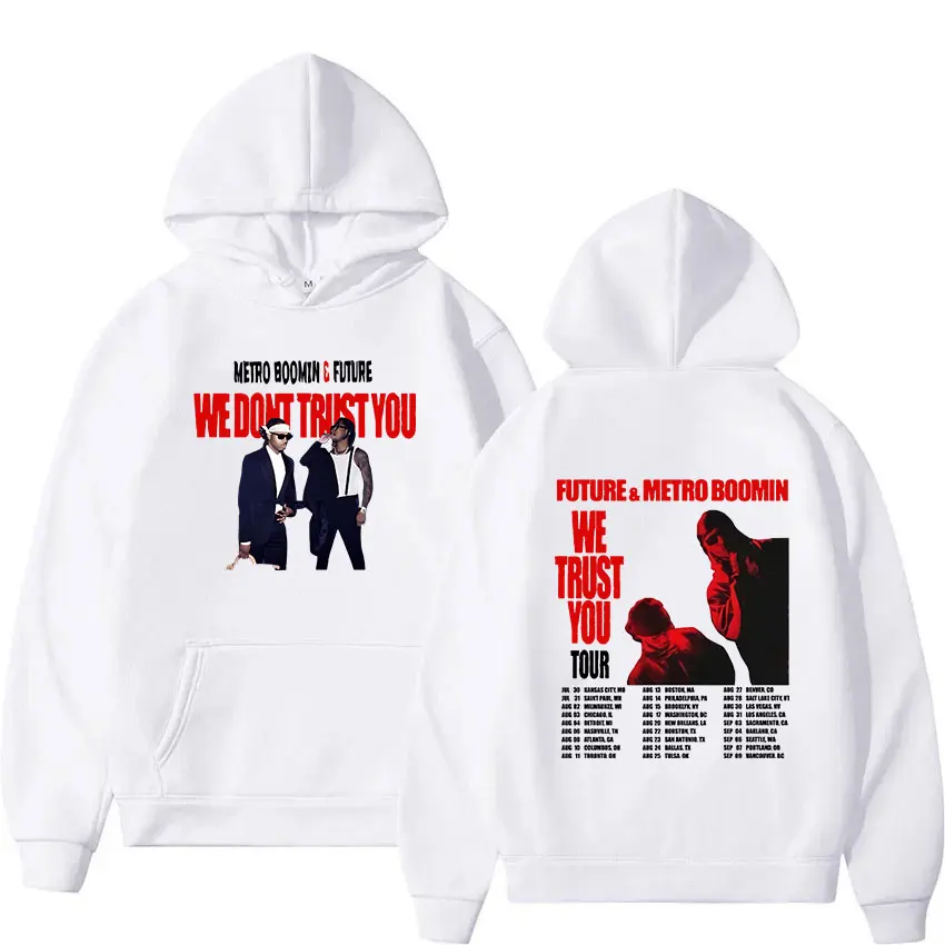 Rapper Future and Metro Boomin We Trust You 2024 Tour Hoodie Men's Hip Hop Gothic Clothing Sweatshirt Pullover Oversized Hoodies