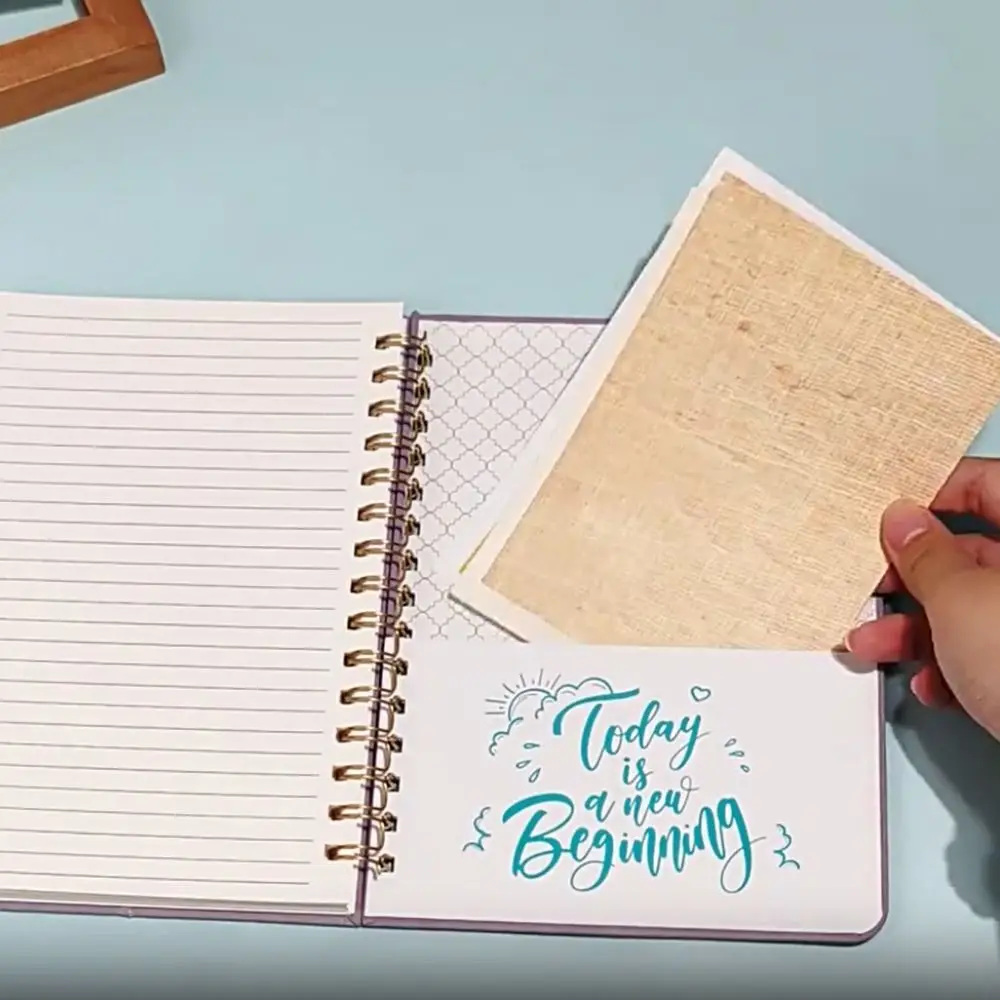 A5 2026 Weekly Monthly Planner PU Leather Cover Self-fill Daily Planner Notepad with Strap Calendar Daily Notebook Work