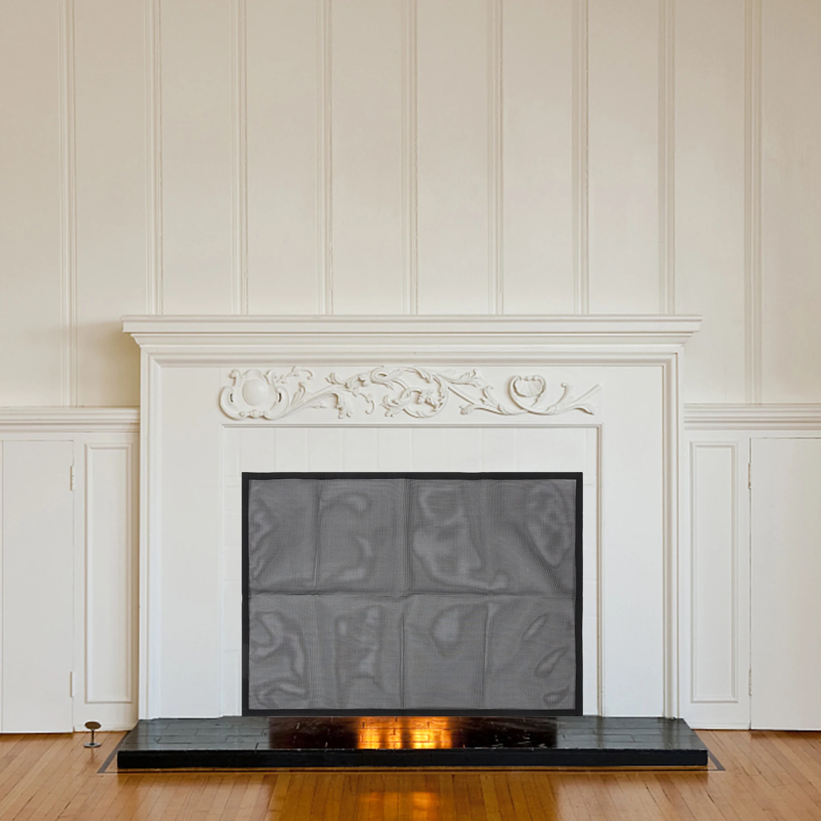 

Fireplace Protective Cover Mesh Screen Curtain Panels Screens for Fireplaces Protection