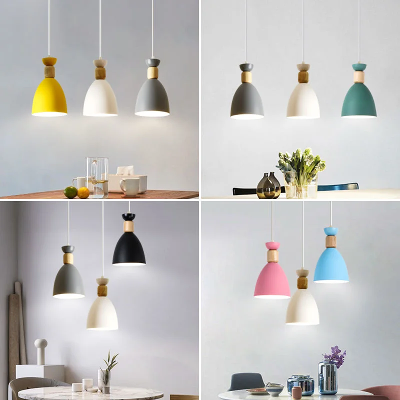 Modern Chandelier macaroon Restaurant Simple Lamps Home Creative Dining Room Dining Table Lamps