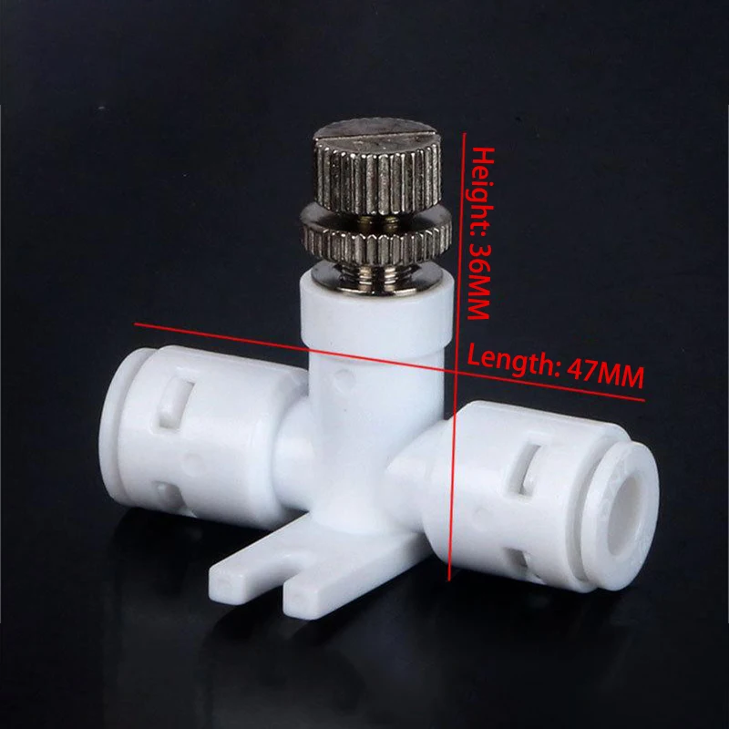 1/4 Hose Reverse Osmosis RO Water Flow Adjust Valve Regulator Water Flow Control Connector Fitting