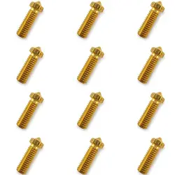 12PCS 0.4mm Brass Volcano Nozzles for Artillery Genius Sidewinder X1, X2, Anycubic Vyper Kobra Plus Kobra Max 3D Printer parts
