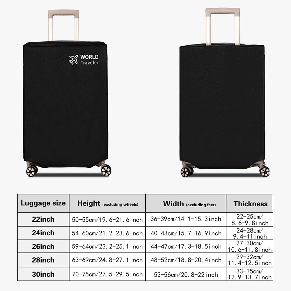 Free Custom Name Luggage Cover Suitcase Protective Case 22-30 Inch Anti-scratch Luggage Cover Dustproof Cases Travel Accessories