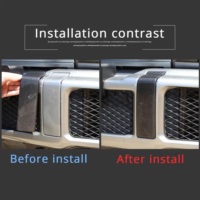 

For Mercedes Benz G Class W463 2016-2018 Real Carbon Fiber Car Front Bumper Trim Cover Car Accessories