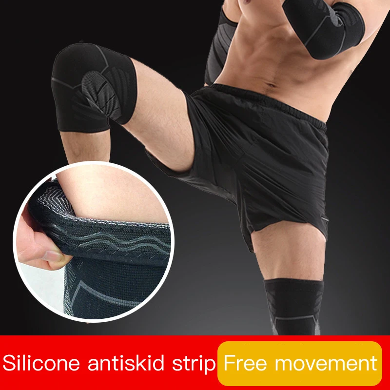 Women Men High-elastic Sports Kneepads Knitted Nylon knee pads breathable running Training sweat absorption Knee Pads For