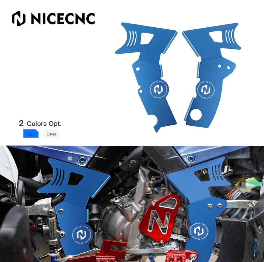 NICECNC ATV Left and Right Frame Guard Protector Cover For Yamaha Raptor 700 2006-2011 2013-2020 700R 2012-2020 Aluminium