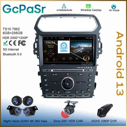 Auto Radio Android 13 For Ford Explorer 5 2011 - 2019 Head Unit 7862 No 2din Video Carplay Navigation Multimedia Bluetooth