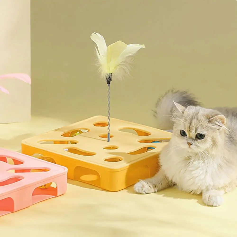 

Creative Interactive Cat Puzzle Box Funny Bell Maze Box Cat Exercise Plastic Household Cat Teasing Box Cat Training