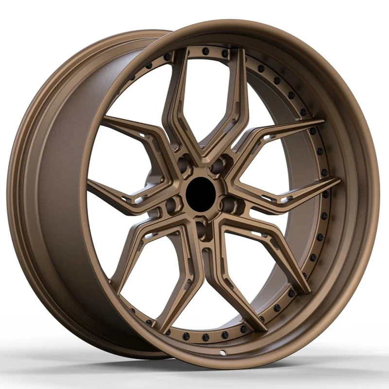 Customized Two-piece Forged Wheel Hub Two Piece Design, Matte Antique Copper, Customizable for Various Models and Sizes