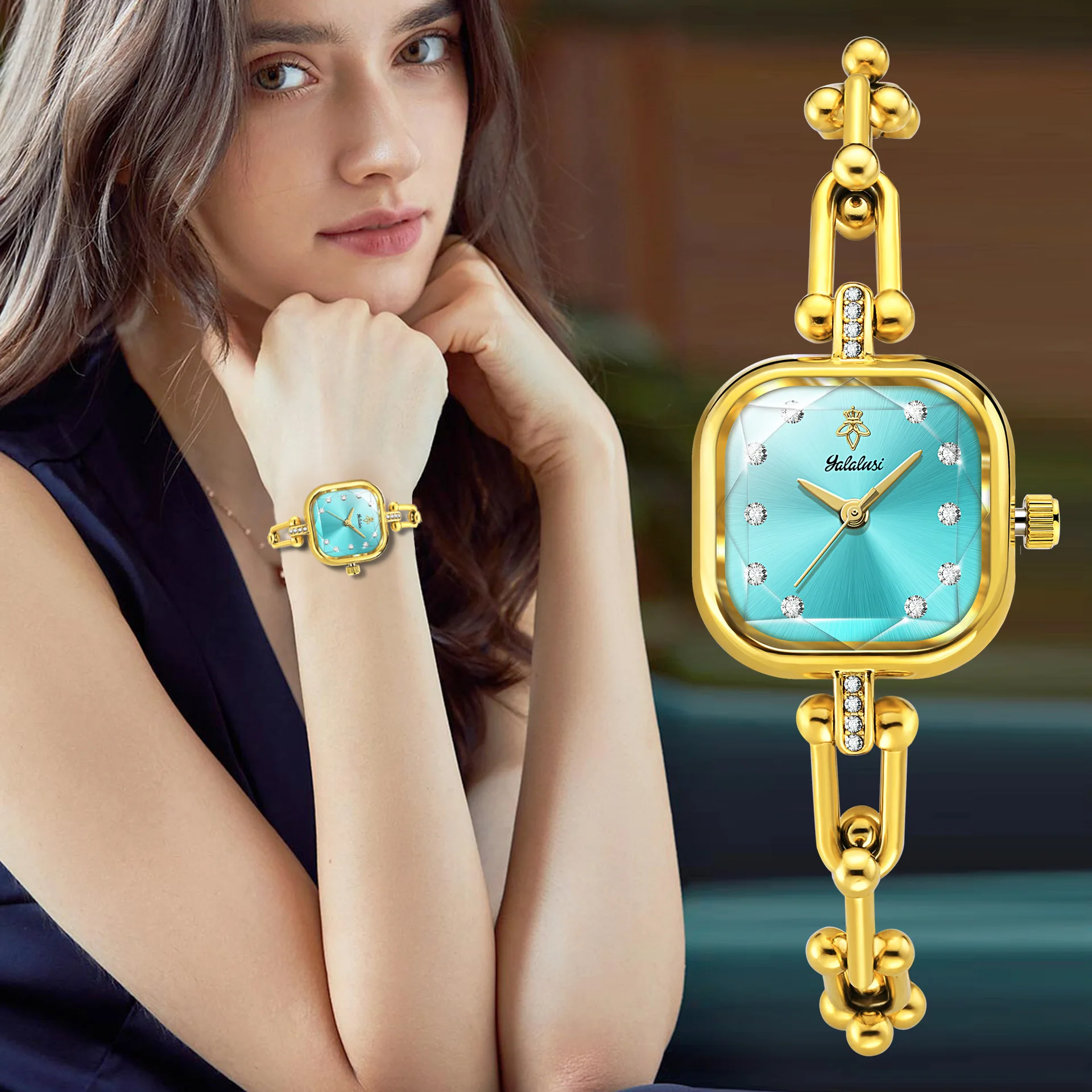 

New Women'S Square Bracelet Watch, Stylish Quartz Watch, High-End Selection, Suitable For Women, Unique Watch, Women'S Gift.