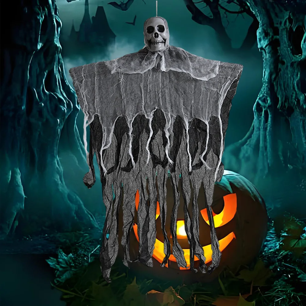 Hängende Halloween-Skelett-Geister-Dekoration, Halloween-Skelett, fliegender Geist, Spukhaus-Requisite, Party-Dekoration