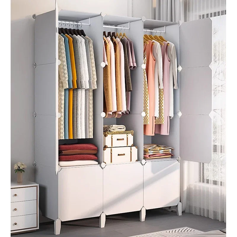 For Open Filing Wardrobe Storage Clothes Cupboard Organizer Wardrobe Portable Armable Cabinet System Plastic Muebles Home