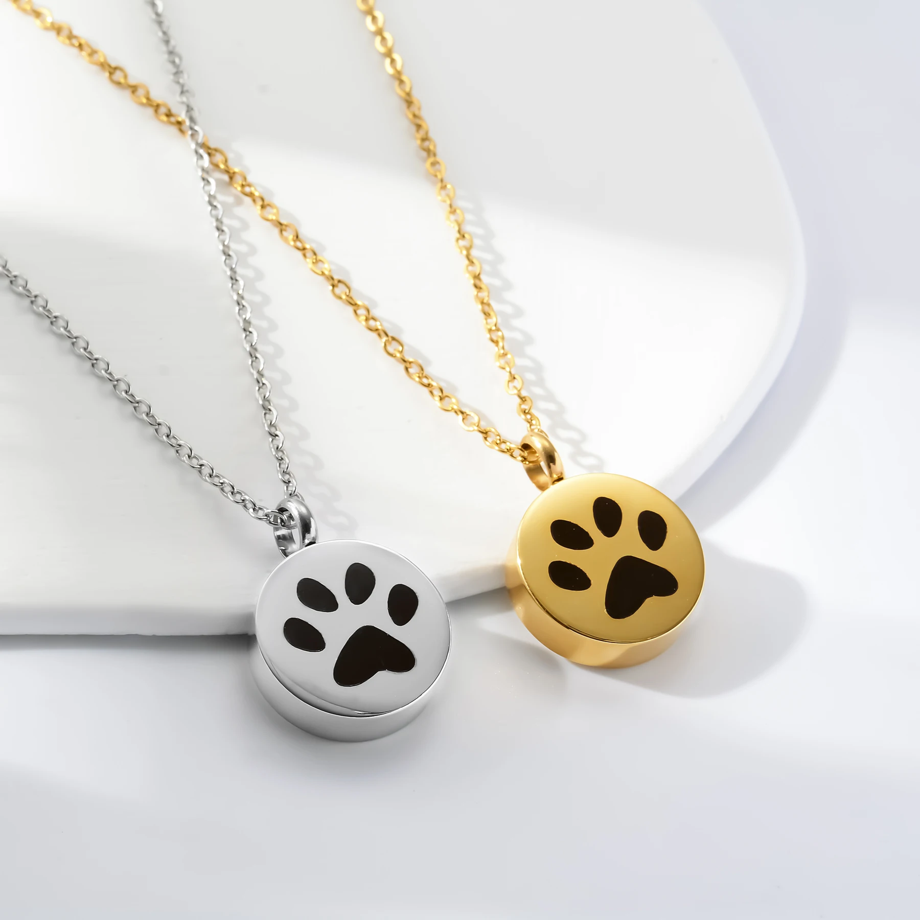 

Ashes Memorial Urn Necklace for Cat Dog Pet Stainless Steel Keepsake Cremation Jewelry for Women Men Waterproof