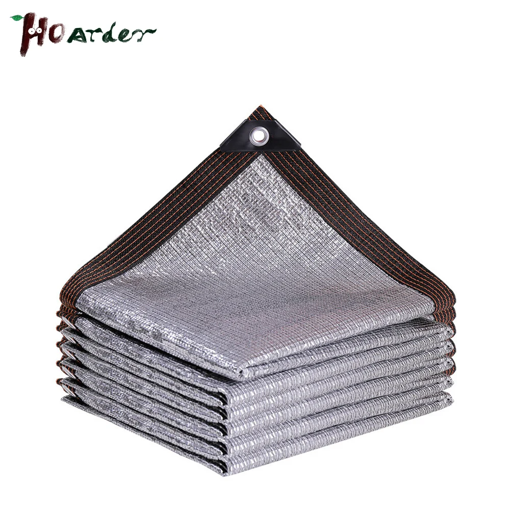 75% 99% UV Block Aluminum Foil Sun Shade Net Outdoor Reflective Sun Shelter House Gazebo Prooftop Cooling Sunshade Sails Net