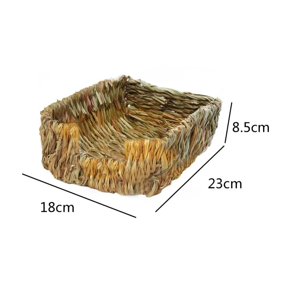 HOT SALES!!! Woven Grass Small Pet Rabbit Hamster Guinea Pig Cage Nest House Chew Toy Bed