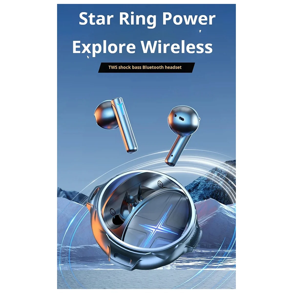 سماعة بلوتوث ENC للحد من الضوضاء، عرض Ai، سماعات بلوتوث، سماعات ستيريو، سماعات أذن لاسلكية رياضية مع ميكروفون