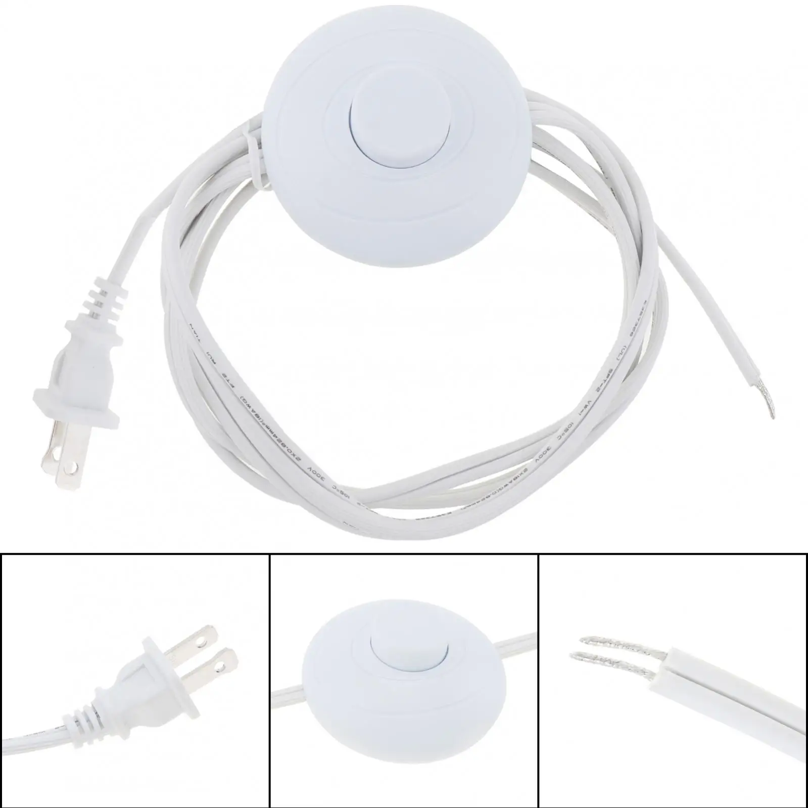 1.8M Simple Foot Switch Floor Foot Inline Pedal Push Switch Foot Control Foot Switch with Wire Plug Foot Switch Wires