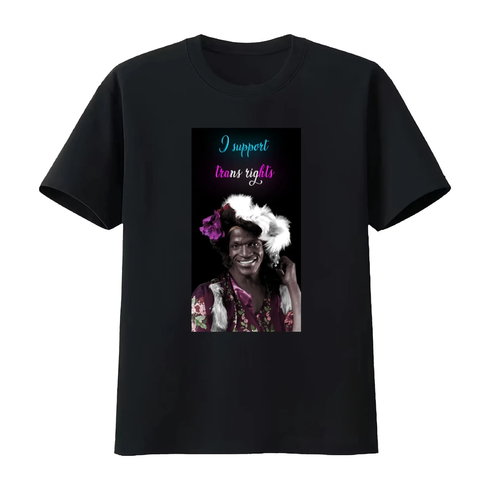 Marsha P. Johnson T-Shirt Summer Casual Cotton Tee Oversized Streetwear Tops Vintage Graphic Print Loose Fit Short Sleeve