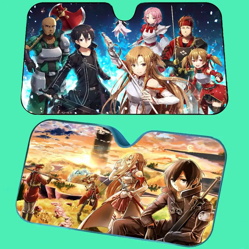 

Аниме THE S-Sword Art-Online Автомобильный солнцезащитный козырек Автомобильный солнцезащитный козырек Солнцезащитный козырек для окна Солнцезащитный крем Переднее лобовое стекло Капот Внутренняя передняя перегородка