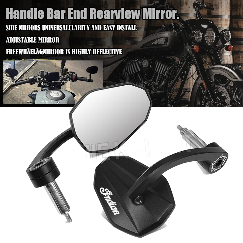 

For Indian FTR 1200 S FTR1200 Carbon / Rally Chief VINTAGE Scout Motorcycle 7/8"22mm Bar End Mirrors Retro Handlebar Rearview