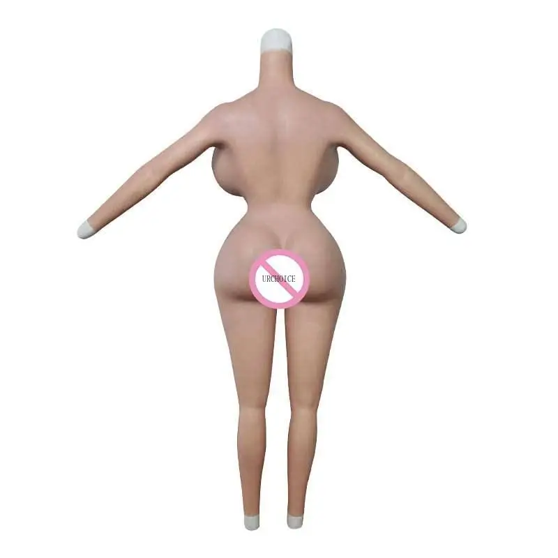 Male To Female Silicone Bodysuit Huge X Cup With Arms Hips Lifting Buttock Fake Vagina Artificial Breasts Sissy Cosplay