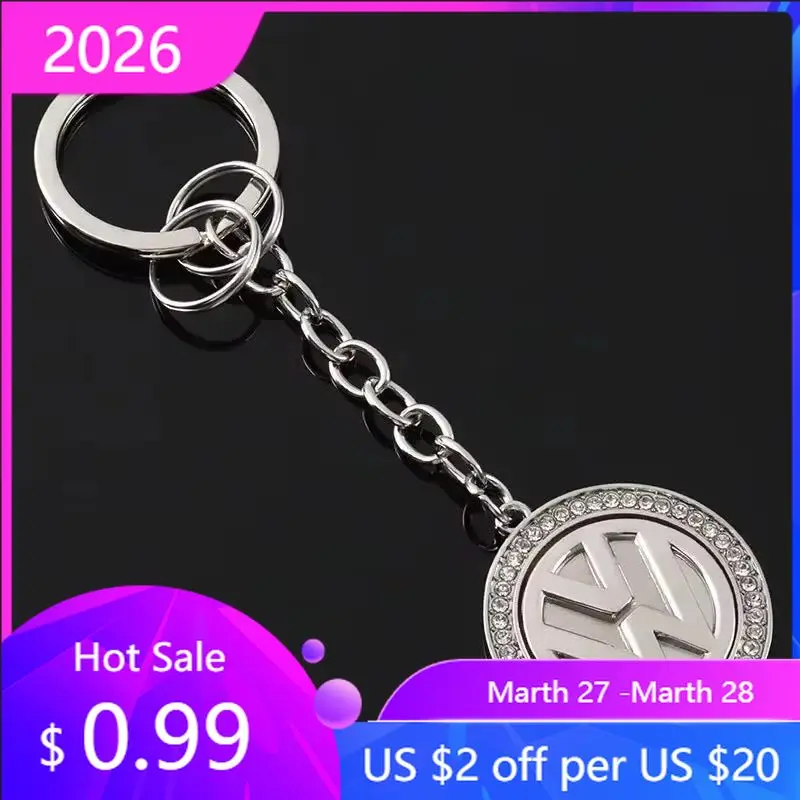 VW GTI GOLF 2026 Горячий для VW VOLKSWAGEN Алмазный брелок с логотипом автомобиля, металлические брелоки, подвеска для Volkswagen Lavida Sagitar Golf Pass