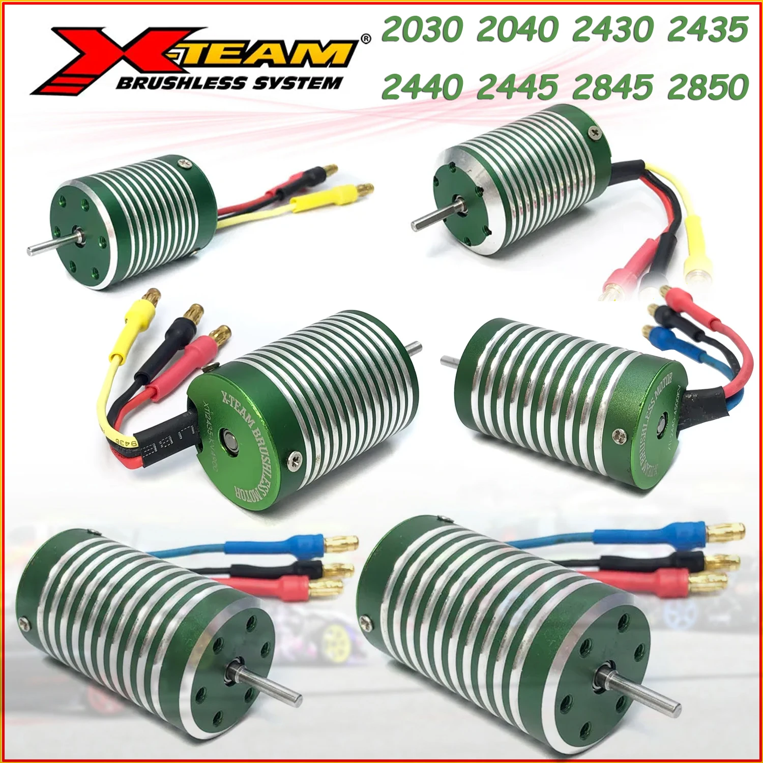 Motor Brushless X-Team 2030 2040 2430 2435 2440 2445 2845 2850 para Carros e Barcos RC Wltoys Traxxas Remo Hobby XLH 1/12 1/16 1/18 1/14