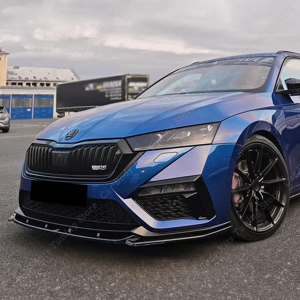 

Front Bumper Fog Light Blade Splitter For Skoda Octavia A8 NX RS vRS 2020-2024 Rear Bumper Air Vent Canards Cover Bodykits